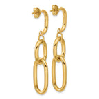Leslie's 14K Polished Oval Link Dangle Post Earrings - Image 4