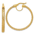 Leslie's 14K Polished Mesh Round Hoop Earrings
