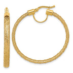 Leslie's 14K Polished Mesh Round Hoop Earrings