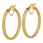 Leslie's 14K Polished Mesh Round Hoop Earrings - Image 2
