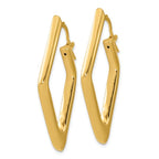 Leslie's 14K Polished Hollow Diamond Shape Hoop Earrings - Image 2