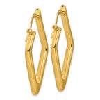 Leslie's 14K Polished Hollow Diamond Shape Hoop Earrings - Image 4