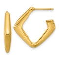 Leslie's 14K Polished Hollow J-Hoop Post Earrings