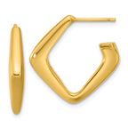 Leslie's 14K Polished Hollow J-Hoop Post Earrings