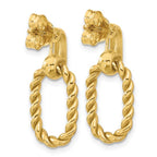 Leslie's 14K Polished and Twisted Oval Link Dangle Post Earrings - Image 4