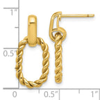 Leslie's 14K Polished and Twisted Oval Link Dangle Post Earrings - Image 5