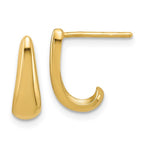 Leslie's 14K Polished J-Hoop Post Earrings