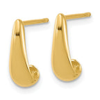 Leslie's 14K Polished J-Hoop Post Earrings - Image 2