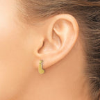 Leslie's 14K Polished J-Hoop Post Earrings - Image 3