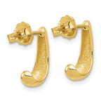 Leslie's 14K Polished J-Hoop Post Earrings - Image 4