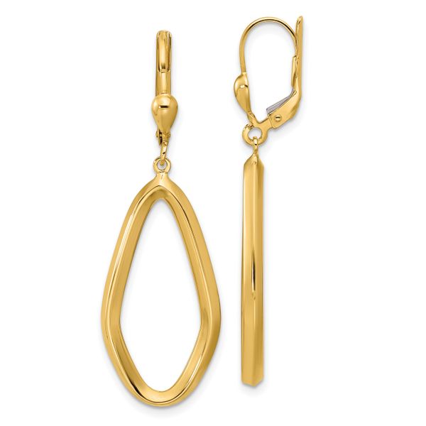 Leslie's 14K Polished Dangle Leverback Earrings