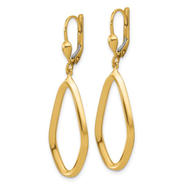 Leslie's 14K Polished Dangle Leverback Earrings - Image 2