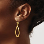 Leslie's 14K Polished Dangle Leverback Earrings - Image 3