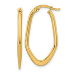 Leslie's 14K Polished Oval Hoop Earrings