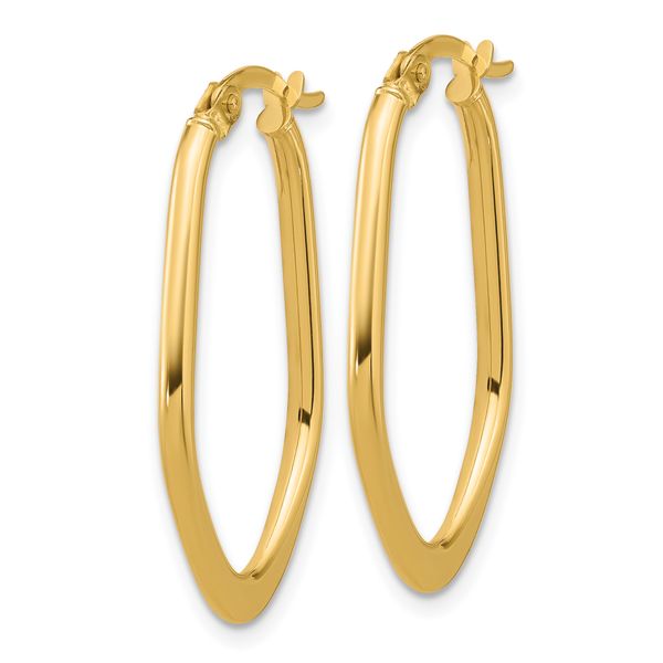 Leslie's 14K Polished Oval Hoop Earrings - Image 2