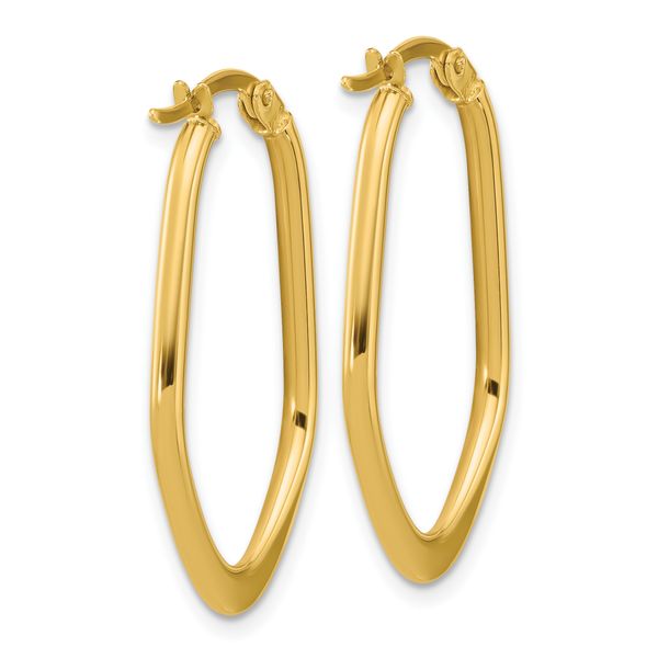 Leslie's 14K Polished Oval Hoop Earrings - Image 4