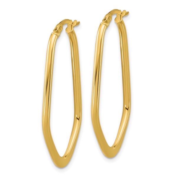 Leslie's 14K Polished Oval Hoop Earrings - Image 2