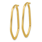 Leslie's 14K Polished Oval Hoop Earrings - Image 2
