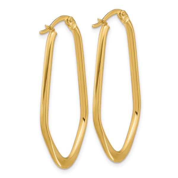 Leslie's 14K Polished Oval Hoop Earrings - Image 4