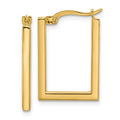 Leslie's 14K Polished Rectangle Hoop Earrings