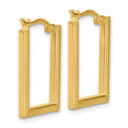 Leslie's 14K Polished Rectangle Hoop Earrings - Image 4