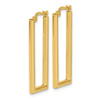 Leslie's 14K Polished Rectangle Hoop Earrings - Image 2