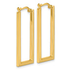 Leslie's 14K Polished Rectangle Hoop Earrings - Image 4