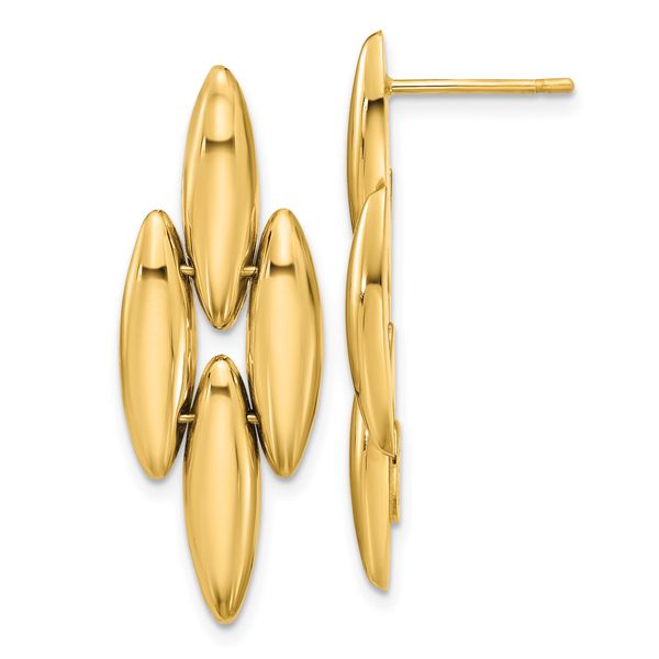Leslie's 14K Polished Fancy Dangle Post Earrings