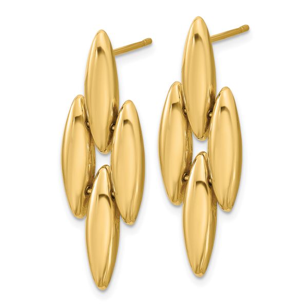 Leslie's 14K Polished Fancy Dangle Post Earrings - Image 2