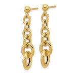 Leslie's 14K Polished Fancy Circle Link Dangle Post Earrings - Image 2