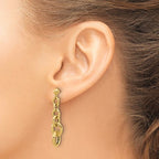 Leslie's 14K Polished Fancy Circle Link Dangle Post Earrings - Image 3