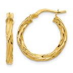 Leslie's 14K Polished Twisted Round Hoop Earrings