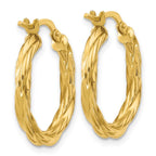 Leslie's 14K Polished Twisted Round Hoop Earrings - Image 4