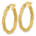Leslie's 14K Polished Twisted Round Hoop Earrings - Image 2