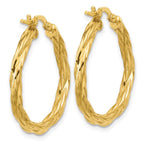 Leslie's 14K Polished Twisted Round Hoop Earrings - Image 4