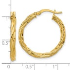 Leslie's 14K Polished Twisted Round Hoop Earrings - Image 5