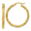 Leslie's 14K Polished Twisted Round Hoop Earrings