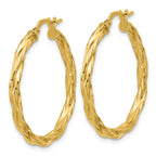 Leslie's 14K Polished Twisted Round Hoop Earrings - Image 2