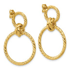 Leslie's 14K Polished and Twisted Circles Dangle Post Earrings - Image 4