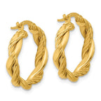 Leslie's 14K Polished and Twisted Round Hoop Earrings - Image 4