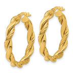 Leslie's 14K Polished and Twisted Round Hoop Earrings - Image 2