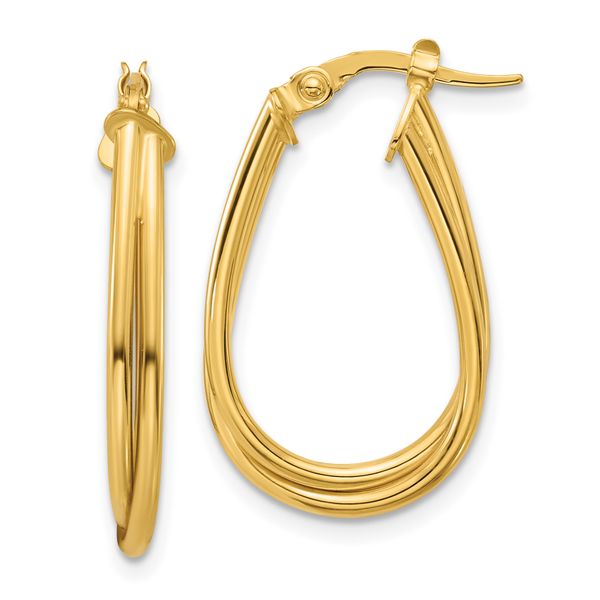 Leslie's 14K Polished Twisted Hoop Earrings