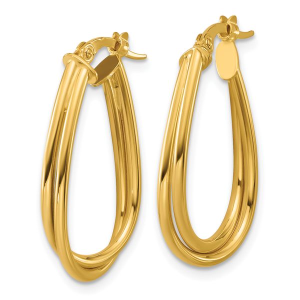 Leslie's 14K Polished Twisted Hoop Earrings - Image 2