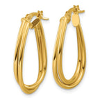 Leslie's 14K Polished Twisted Hoop Earrings - Image 2