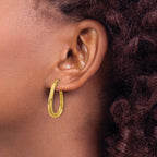 Leslie's 14K Polished Twisted Hoop Earrings - Image 3