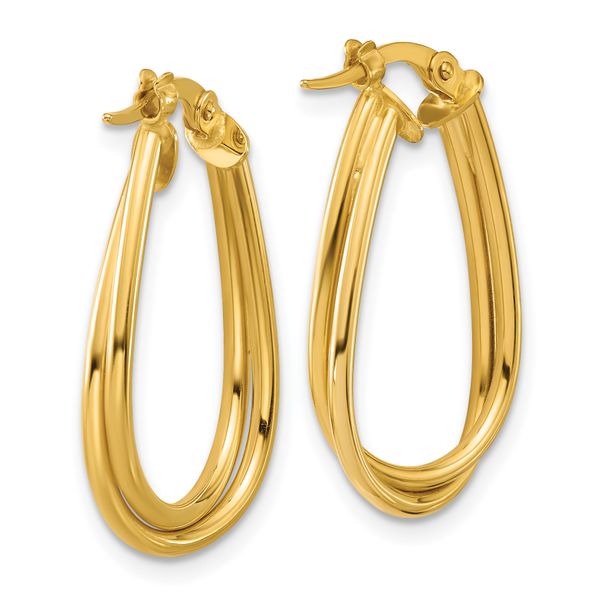 Leslie's 14K Polished Twisted Hoop Earrings - Image 4