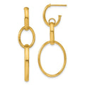 Leslie's 14K Polished Oval Link Post Earrings