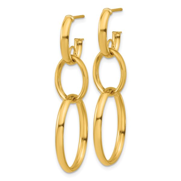 Leslie's 14K Polished Oval Link Post Earrings - Image 2