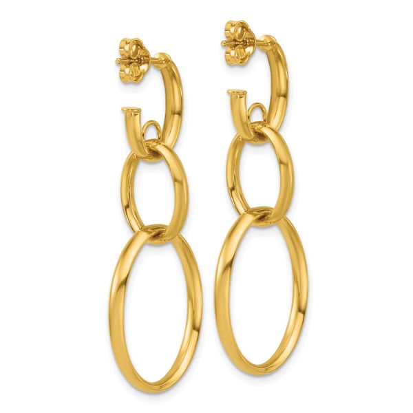 Leslie's 14K Polished Oval Link Post Earrings - Image 4