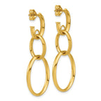 Leslie's 14K Polished Oval Link Post Earrings - Image 4